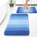 OLANLY Micorfiber Bathroom Rug Set 2 Piece, 30"x20"+24"x16"