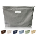 Wudygirl Makeup Bag for Women Travel Cosmetic Bag 10.5"x7.5" Khaki Floral