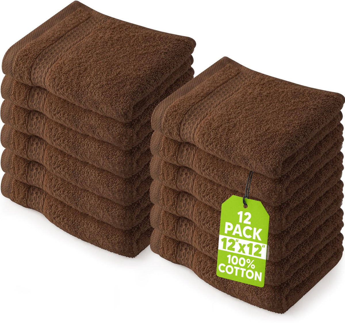 Utopia Towels 12 Pack Premium Wash Cloths, 12x12 in, 100% Cotton, Plum