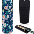 Shappy 2 Pcs Heat Resistant Curling Iron Flat Iron Travel Case,Flower