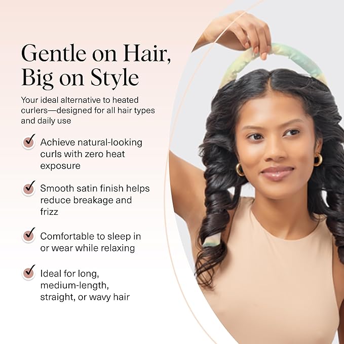 Kitsch Satin Heatless Curls Overnight Set - Aura