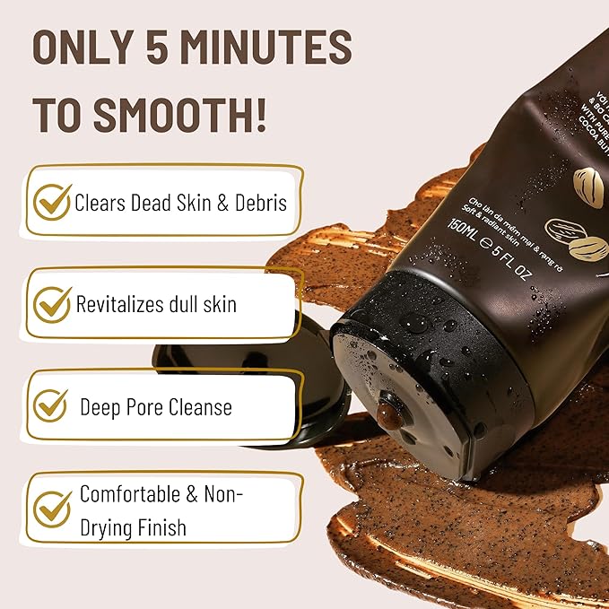 Cocoon Dak Lak Coffee Body & Face Care Set, Vegan Coffee Exfoliating Scrub and Body Butter Bundle for Smoother, Softer Skin, Hydrating Skincare Gift Set, 6.76 fl oz Each