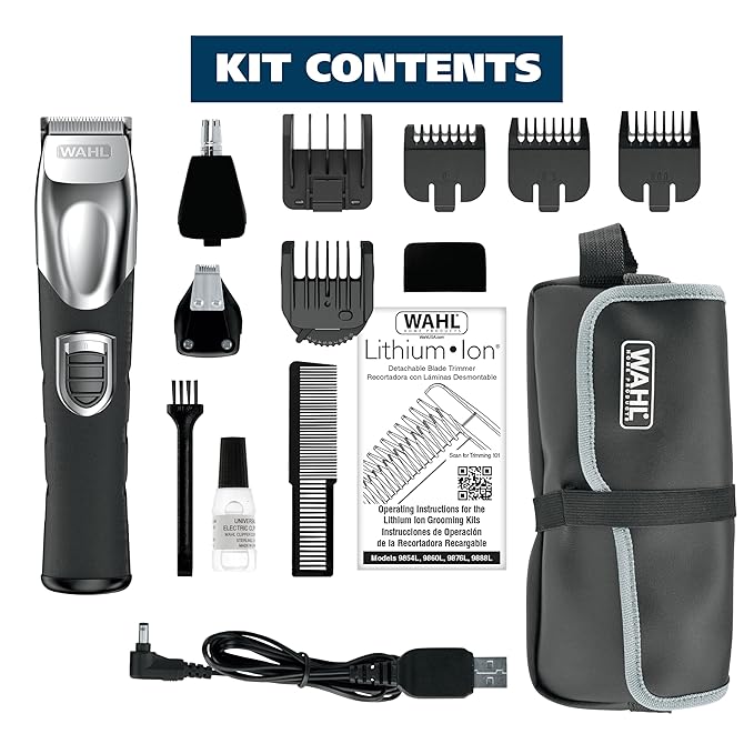 Wahl USA Rechargeable Lithium Ion All in One Beard Trimmer for Men