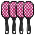 Aussumy 4 Pack Vented Detangling Hair Brush - Detangler Hairbrush with Soft Bristles for Effortless Tangle Free - Ideal for Wet Dry or Curly Damaged Hair for Women Men Kids