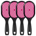 Aussumy 4 Pack Vented Detangling Hair Brush - Detangler Hairbrush with Soft Bristles for Effortless Tangle Free - Ideal for Wet Dry or Curly Damaged Hair for Women Men Kids