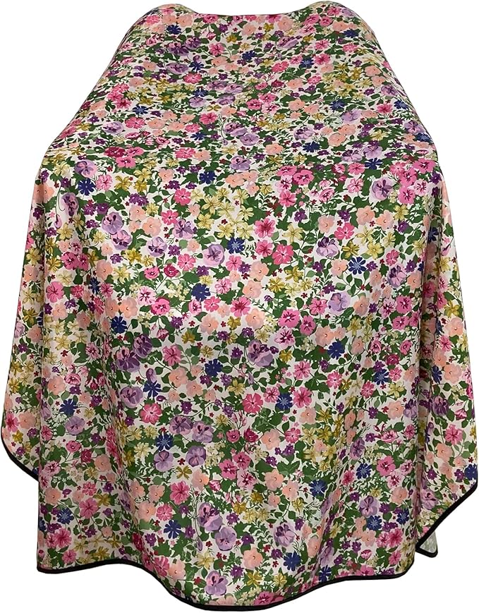 Salon Cape for Women, Hair Cutting Cape with Snaps, Professional Large Barber Stylist Hairdresser Cape, Waterproof & Light Weight & Machine Washable- 63”× 56” (Floral)