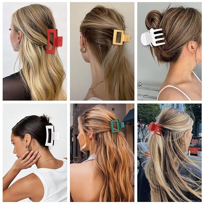 SMKSL 3 Styles Hair Clips for Women Small Medium Big Claw Clips for Thin Thick Hair 12 Pcs Hair Claw Clips Hair Clips Combination Hair Accessories for Women (Christmas)