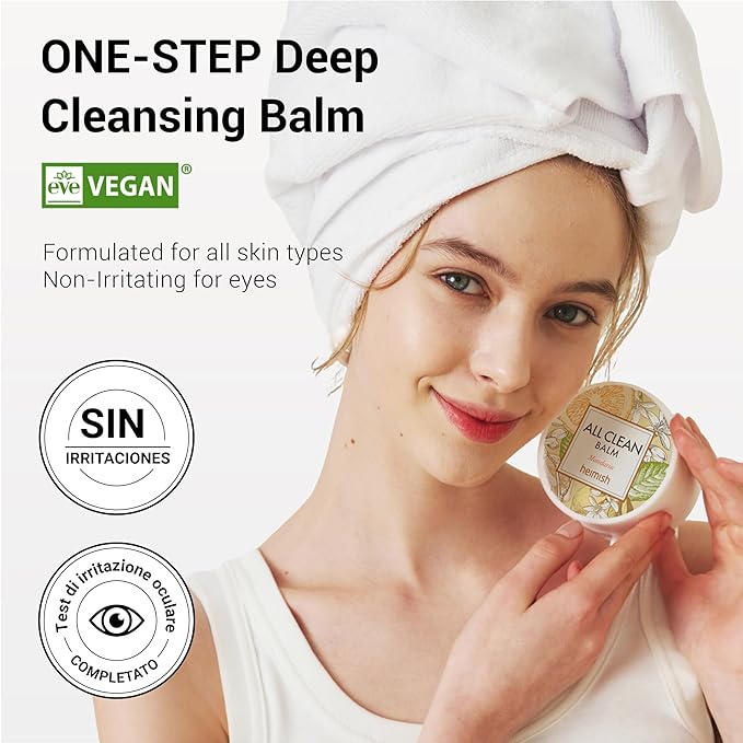 HEIMISH All Clean Balm Mandarin, Cleansing Balm, Waterproof Eye Makeup Remover, Oil Cleanser, Face Wash, Double Cleanse, Ceramide, Vegan, For Sensitive Skin, Korean Skincare, 4.0 fl oz / 120ml