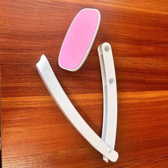 Vivificenca Daily Lotion Applicator for Back and Body - Self Tanner and Sunscreen Applicators for Lotion and Tanning Oils Smooth EVA Pad and Foldable Curved Handle,Easy to Carry (Pink)