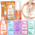 nbc BeautiLab Pedicure Foot Soak Set - Upgraded 6 in 1 Foot Spa, Foot Bath Spa, Pedicure Kit for Tired & Dry Cracked Feet, Athletes Feet, Bad Odor, Softens Calluses (Orange)