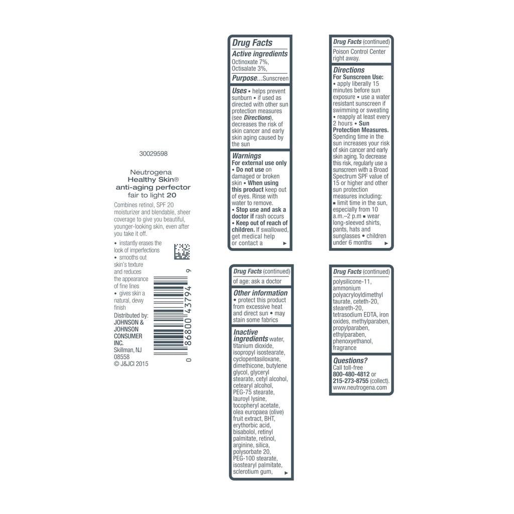 Neutrogena Anti-Aging Perfector Tinted Facial Moisturizer, 1 fl oz