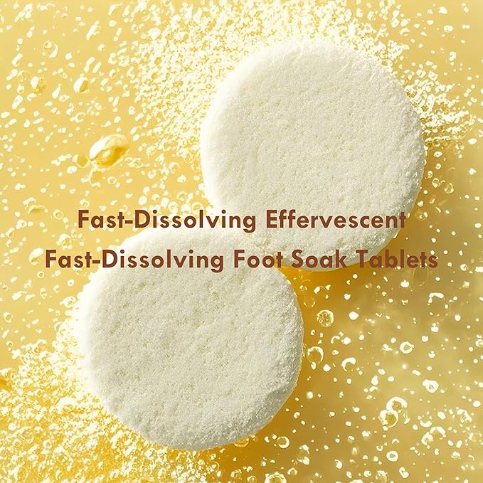NOVAL Pedicure Spa Tablet - Fast Dissolving, Gentle & Portable Foot Soak for Softening Calluses & Hydrating Skin, Tiny Travel Size, Pineapple Scent