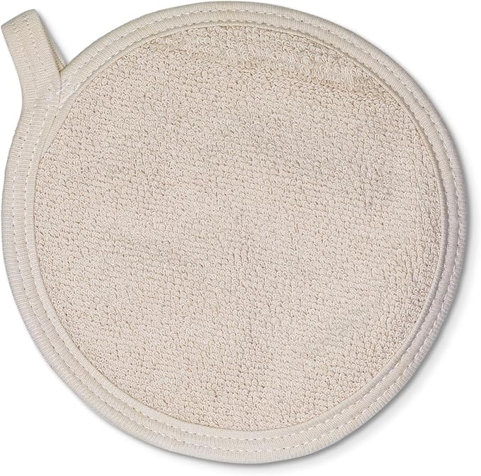 Country Cottons 100% Cotton Pot Holders & Hot Pads (2-Pack), 8", High Heat Resistance,Made in America (Natural)