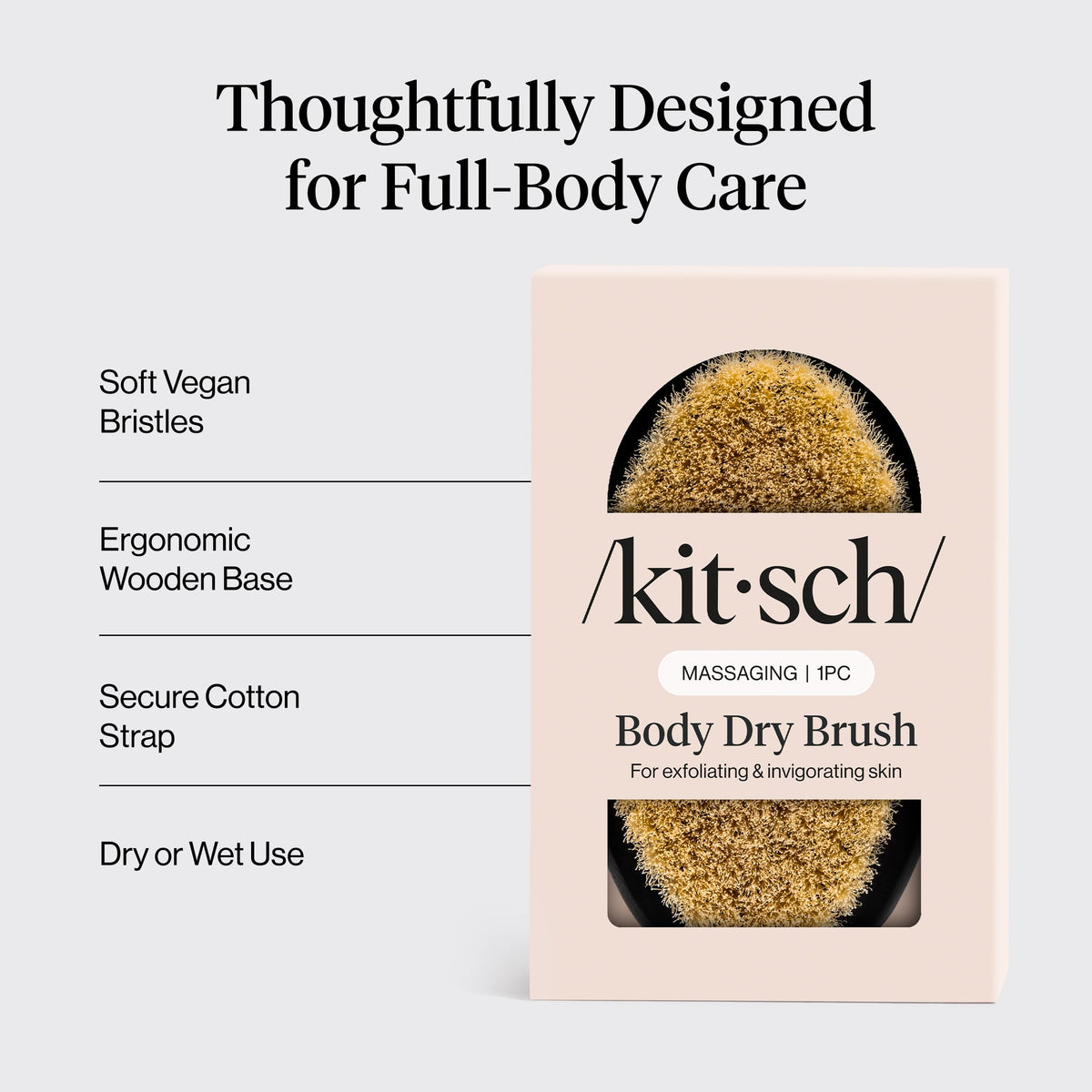 Kitsch Dry Brushing Body Brush for Lymphatic Drainage