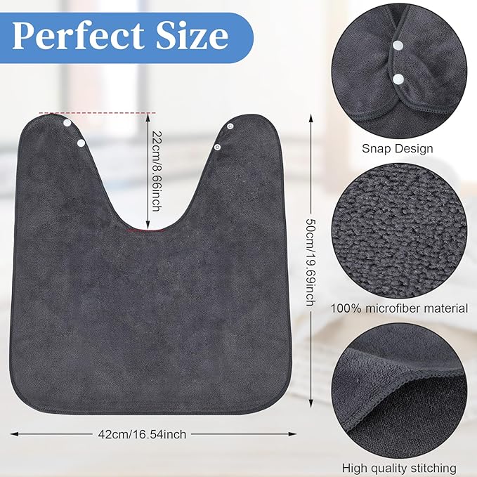 VitalCozy 12 Pieces Facial Towels Split Design Soft Esthetician Towels Removing Spa Microfiber Face Cloth for Home Salon Facial Steam Massage and Cleansing(Dark Gray)