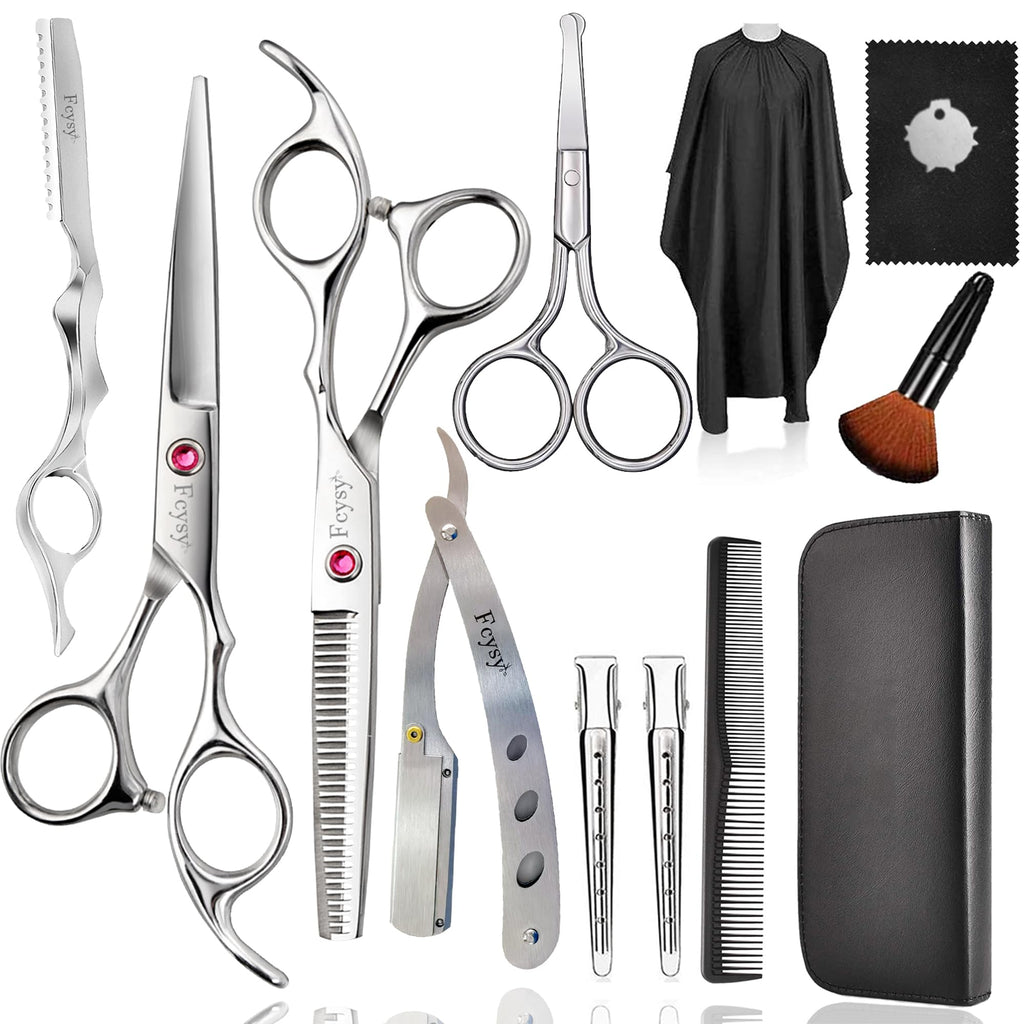 Fcysy Professional Barber Scissors - Thinning Shears for Men & Women, Salon Hair Trimming Kit with Scissors Set