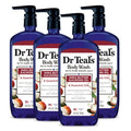Dr Teal's Body Wash with Pure Epsom Salt, with Shea Butter & Almond Oil, 24 fl oz (Pack of 4)