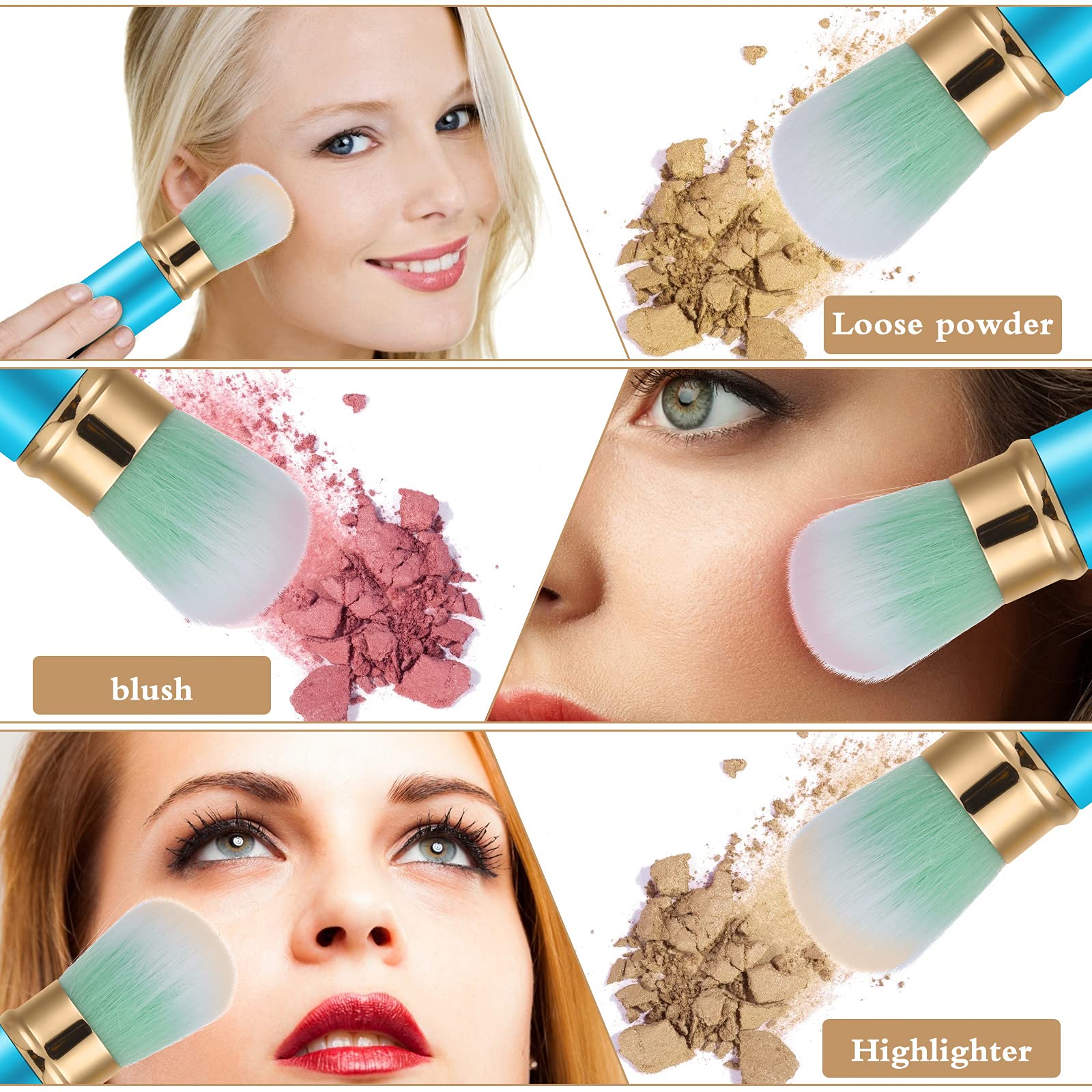 Retractable Makeup Brush, Travel Kabuki Face Blush Brush
