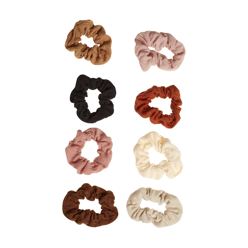 Goody Ouchless Womens Hair Scrunchie - 8 Count, Neutral - Suitable for All Hair Types - Pain-Free Hair Accessories for Women Perfect for Long Lasting Braids, Ponytails and More