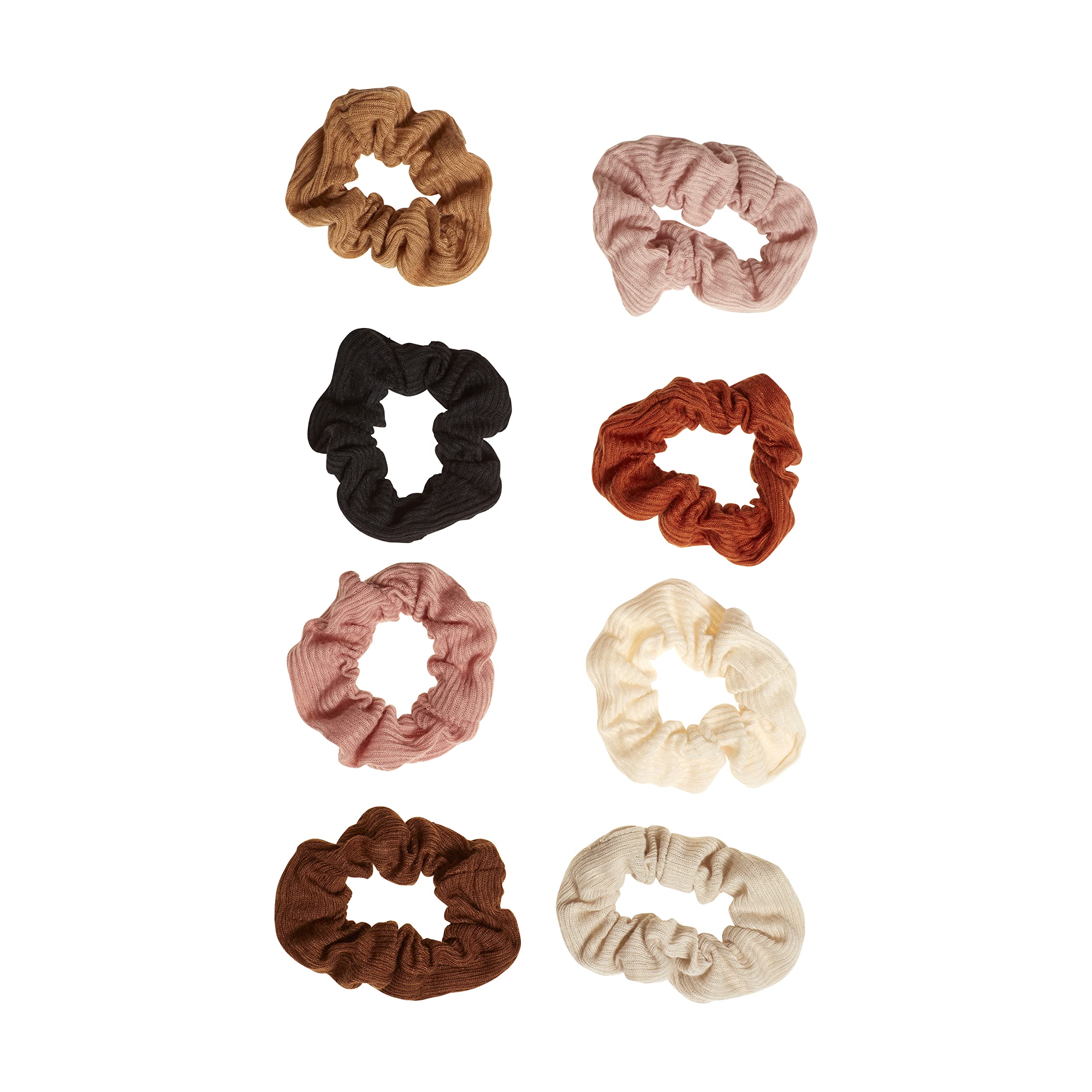 Goody Ouchless Womens Hair Scrunchie - 8 Count, Neutral - Suitable for All Hair Types - Pain-Free Hair Accessories for Women Perfect for Long Lasting Braids, Ponytails and More