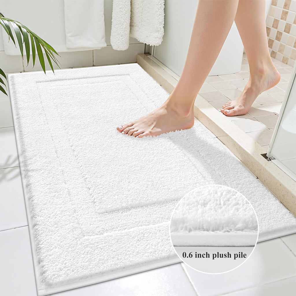 SHACOS Soft Microfiber Bathroom Rugs Set 2 Pieces with Toilet Rug