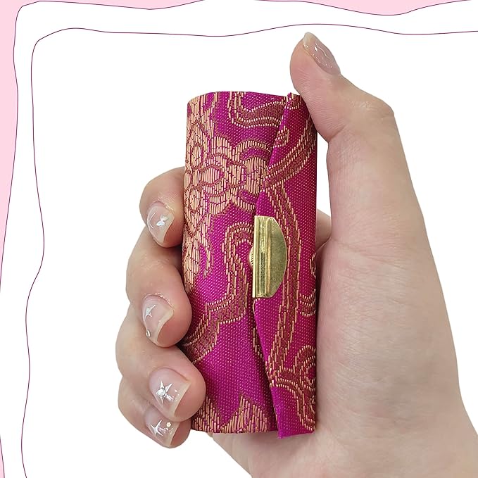 MIAO JIN Lipstick Case with Mirror Small Lipstick Holder for Purse
