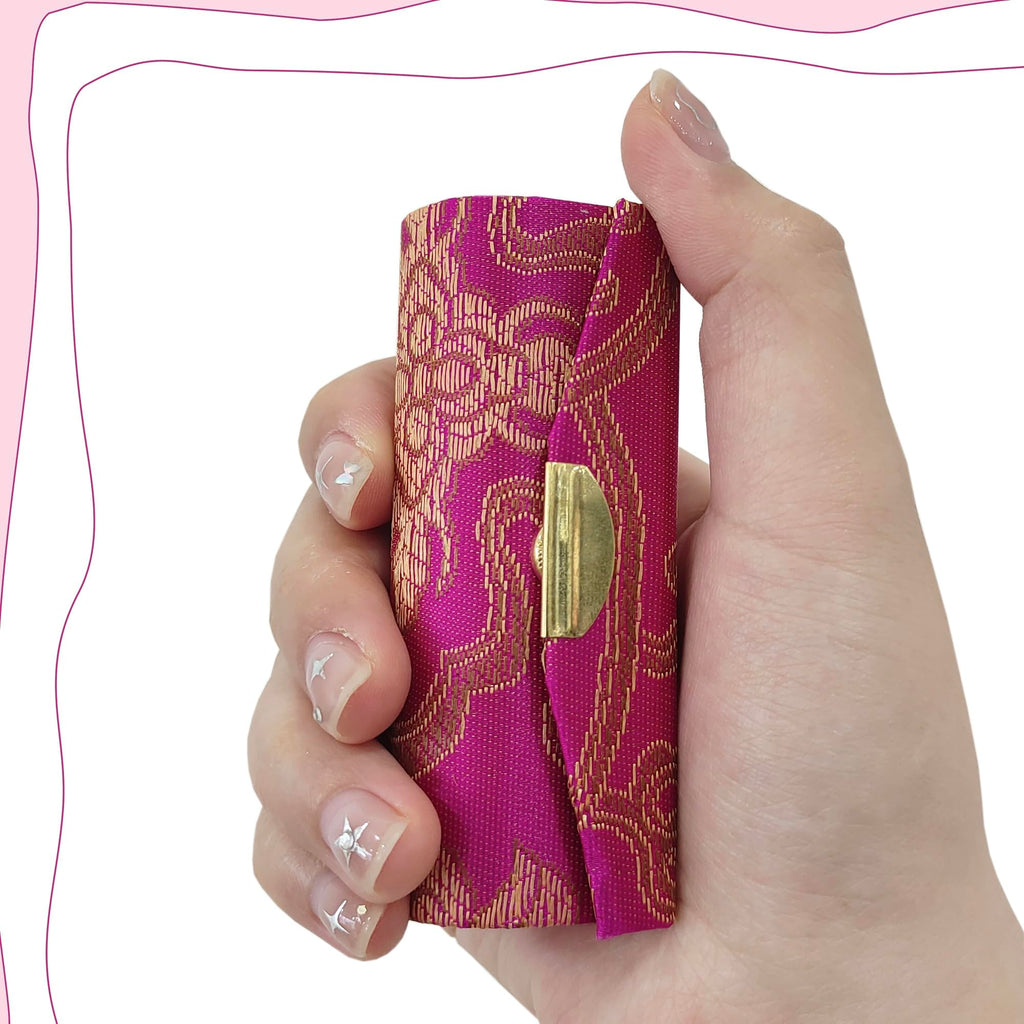 MIAO JIN Lipstick Case with Mirror Small Lipstick Holder for Purse