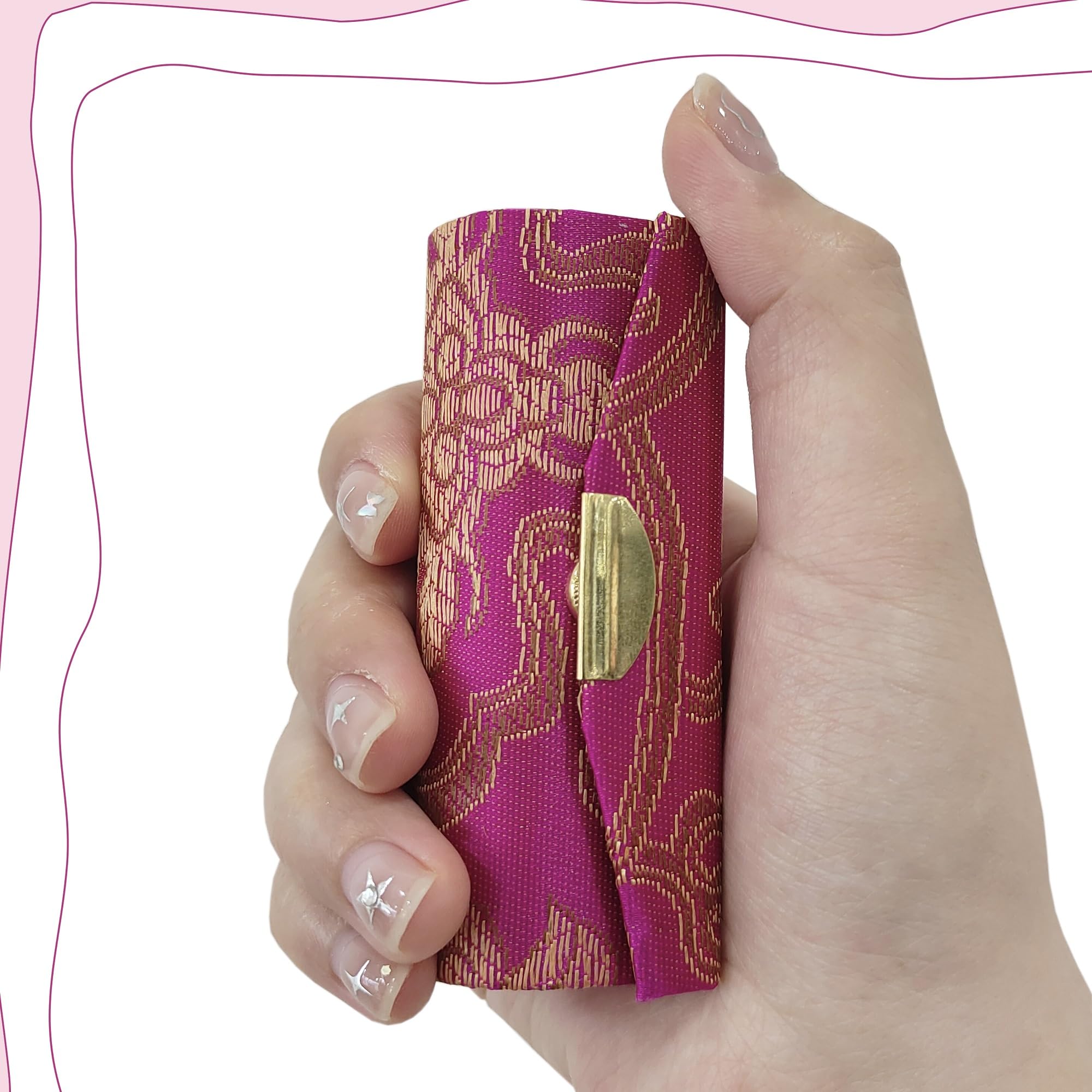 MIAO JIN Lipstick Case with Mirror Small Lipstick Holder for Purse