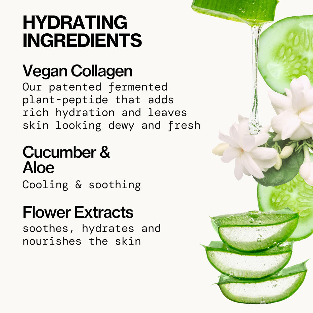 Pacifica Sheet Face Mask - Vegan Collagen Hydrate & Plump with Cucumber & Aloe – Moisturizing Mask for Dry & Aging Skin - Clean Beauty Vegan & Cruelty-Free Dermatologist Tested