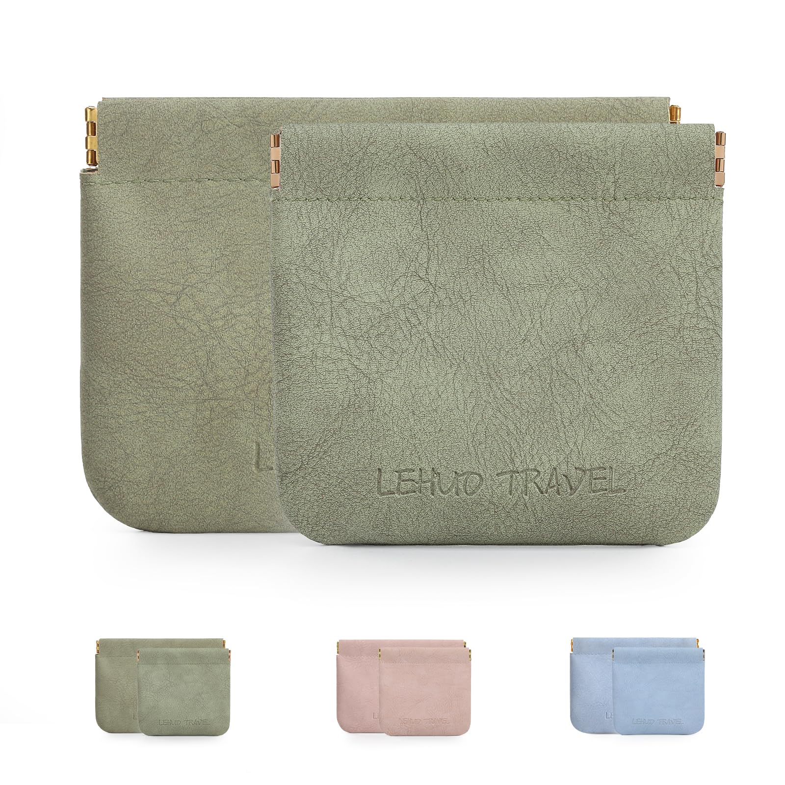 RIGHT AWAY 2 PCS Small Makeup Bag for Purse,Mini Cosmetic Organizer Make Up Bag for Women,Squeeze Coin Purse Pouch,Portable Tiny Makeup Pouches for Cosmetic Accessories,Lipstick, Jewelry, Card, Coins