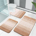 OLANLY Microfiber Bathroom Rugs Sets 3 Piece, 30"x20"+24"x16"+24"x20"