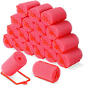 Geyoga 18 Pieces Red Sponge Hair Rollers For Women, 1.4 X 2.6 In