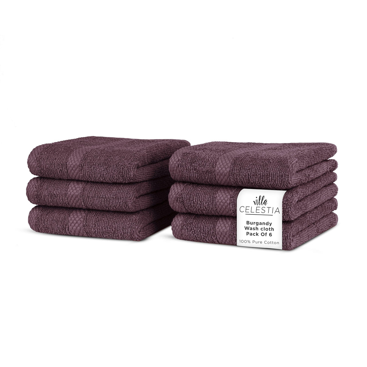 Villa Celestia Cotton Hand Towels Set of 4, 16 x 28, Oeko-TEX Certified, Quick Dry, Sage