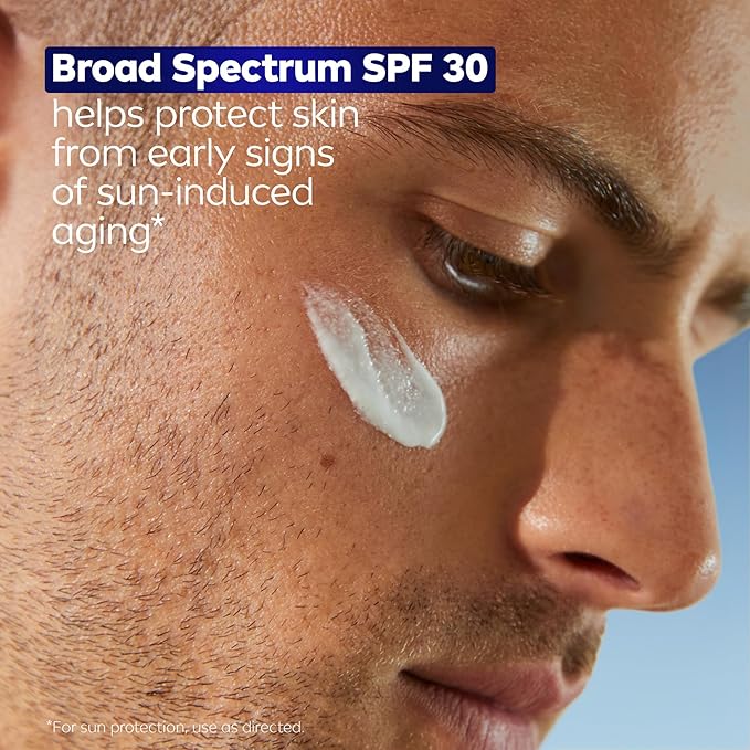 NIVEA MEN Age Defense Daily Face Moisturizer with Broad Spectrum SPF 30 Sunscreen, Pro-Retinol and Hyaluronic Acid, Beard-Friendly Face Lotion Helps Defend Against UVA/UVB Rays, 1.7 Fl Oz,(Pack of 2)
