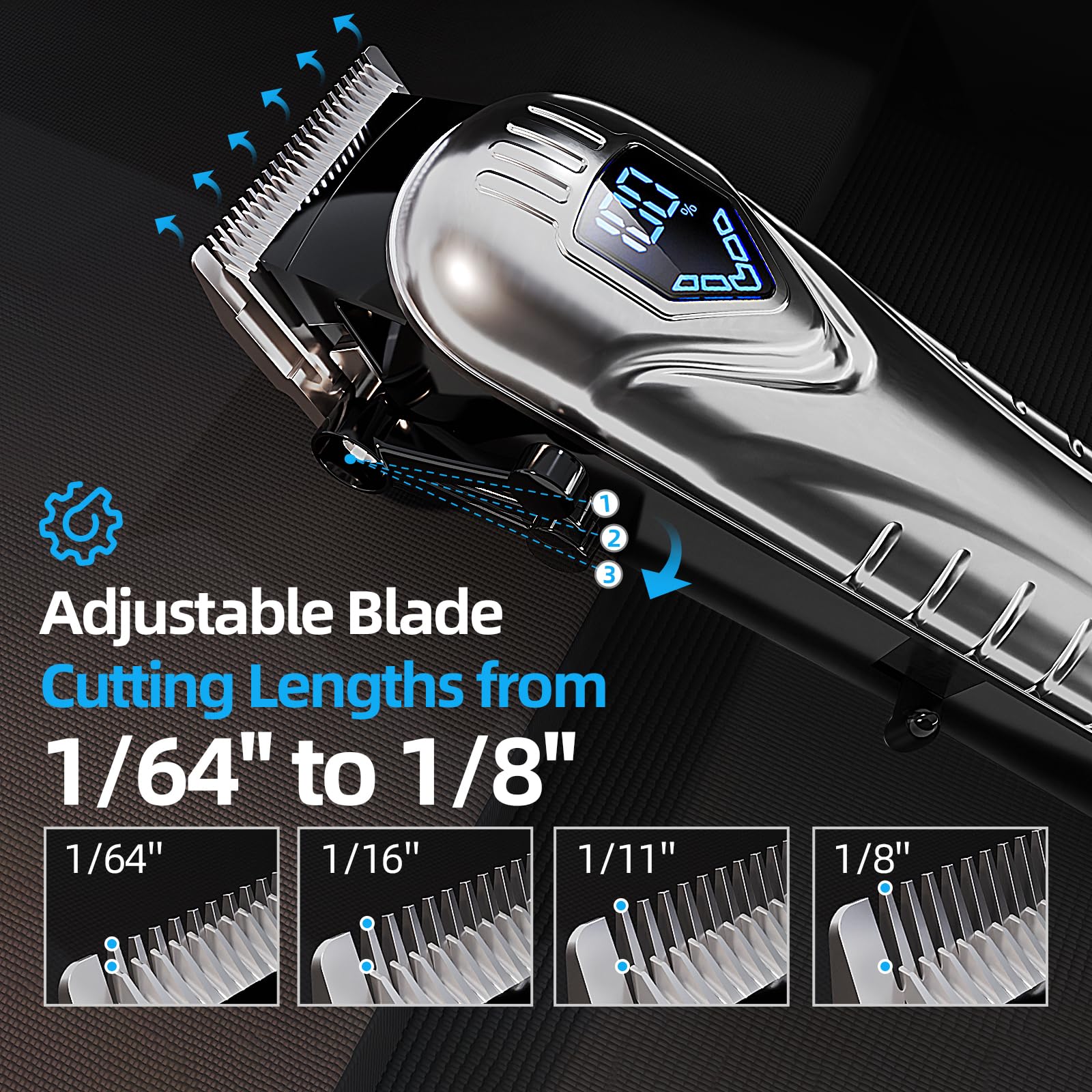 Chicclly Low Noise Hair Clippers for Men & Women with 10 Color Guide Combs