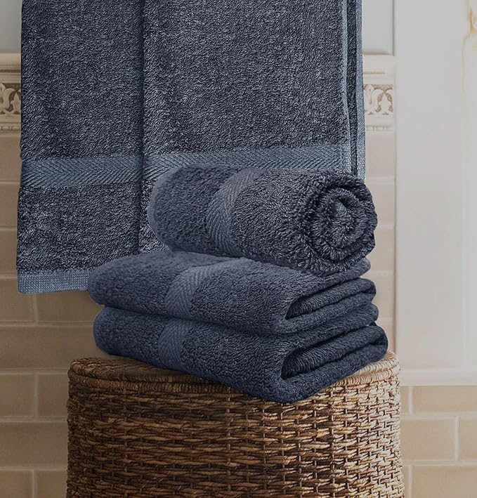 Spa Towels for Facials - Salon & Estheticians' Soft Hand & Facial Towels - 16 x 27 Inches, Pack of 12 (Charcoal Gray)