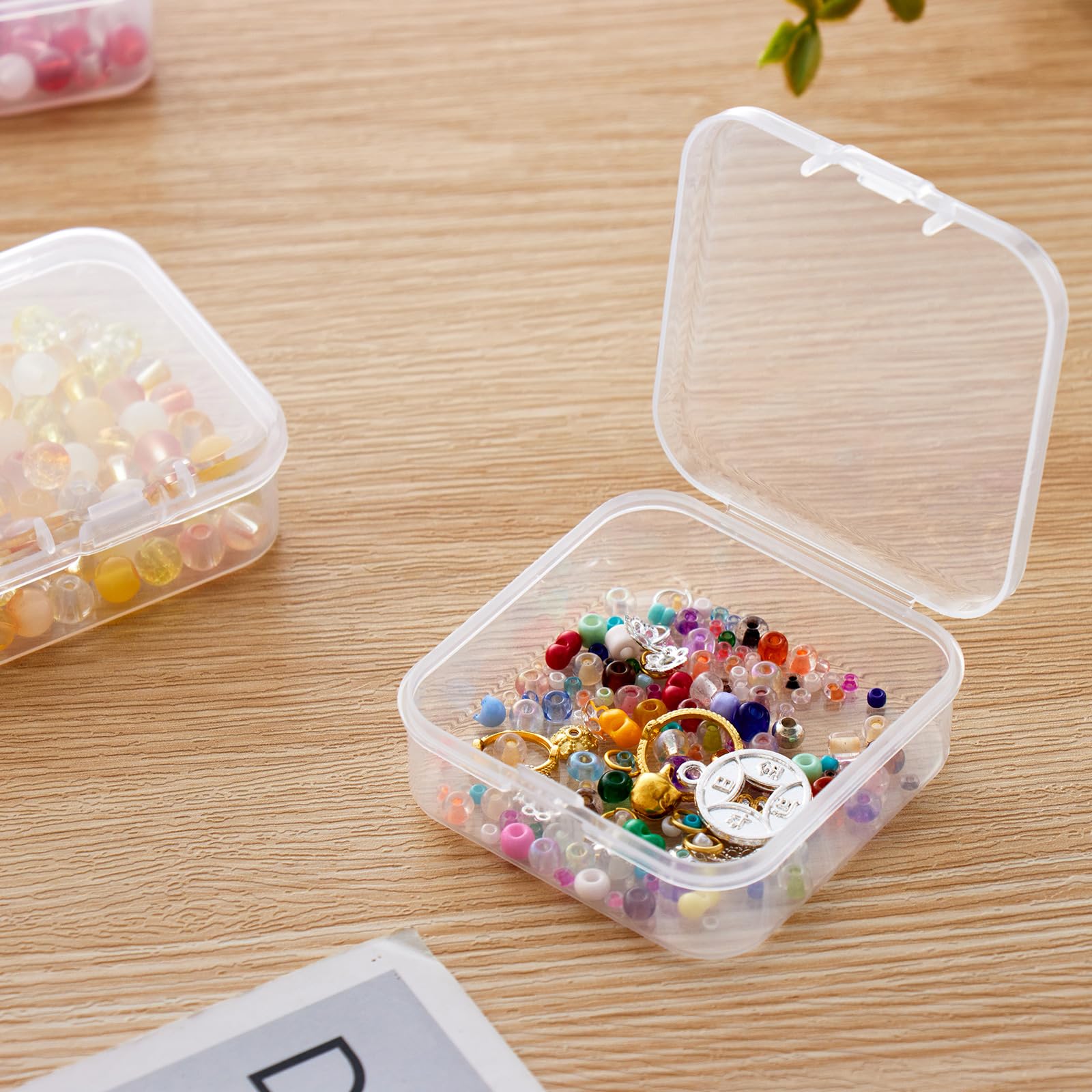 Goodma Small Bead Organizers, 78 Pieces Mixed Sizes Plastic Storage