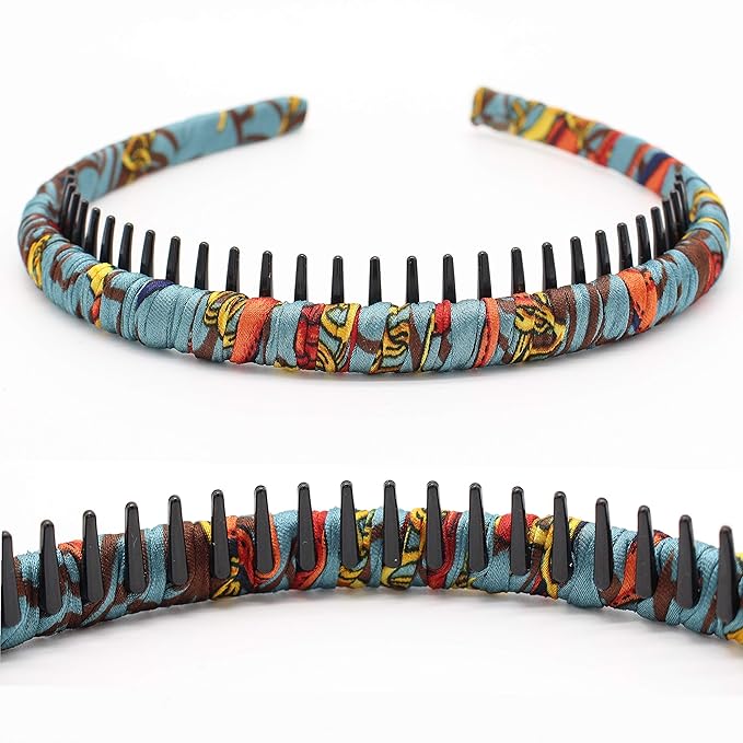 JOBAND boho bandeau headbands hairband for women Non-slip hair bands Teeth Comb Hair Accessories Resin hair hoop (4 pcs)