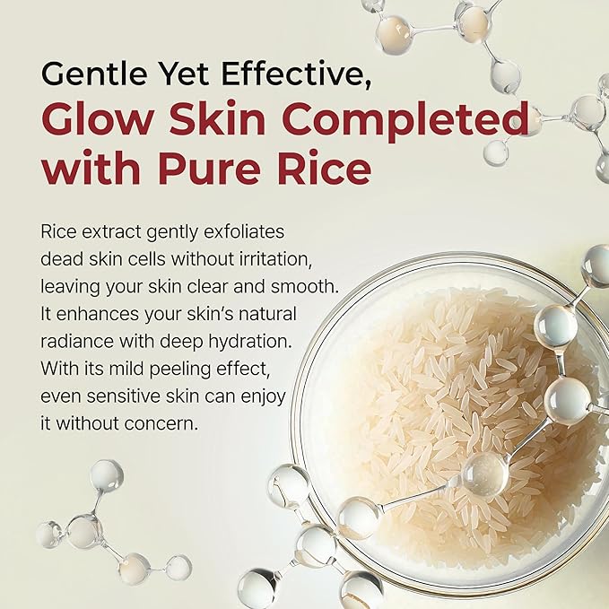 Dr.Melaxin Peel Shot Glow White Rice Peeling Ampoule with Rice Extract & AHA BHA, Brightening & Gentle Exfoliating Serum for Sebum Control, Niacinamide & Hyaluronic Acid, Korean Skincare, 2.71 fl.oz