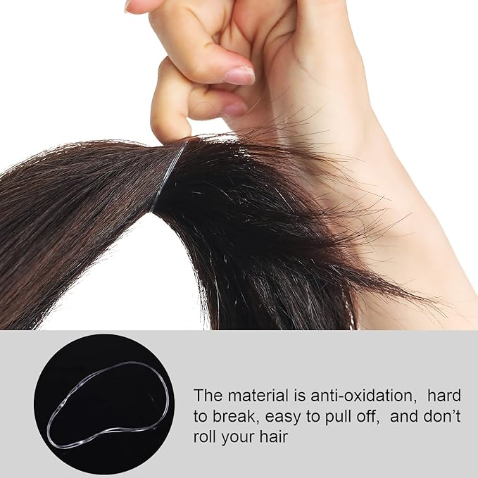 Hicarer 2000 Pack Clear Elastic Hair Bands, Mini Rubber Bands with Box for Girl Woman Hair Braids Ponytails and Small Dreadlocks, Wedding Hairstyle and More(1.5 Cm)