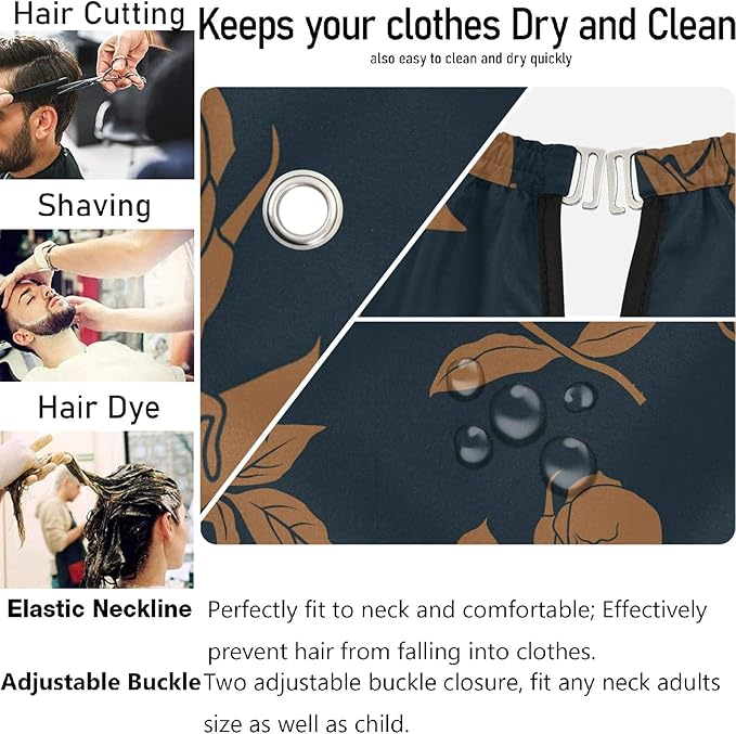 Visesunny Barber Cape - Skull Rose Polyester Hair Cutting Salon Apron Anti-Static Haircut Water-Resistant Shaving Cloth Beard Shaving Bib Hairdressing Cape