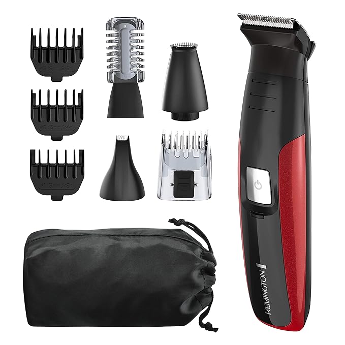 Remington All-in-one + Body Multigroomer 5000, Black and Red, 10 Piece Set