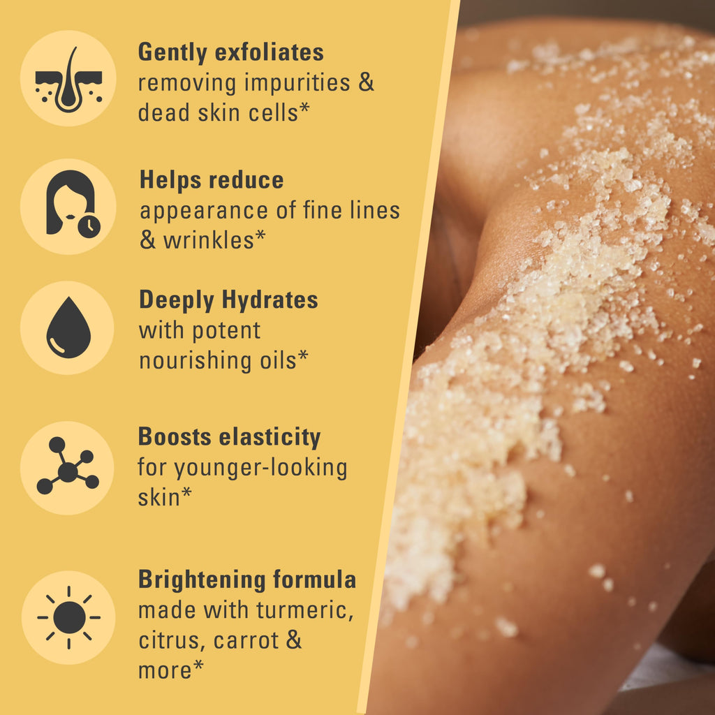 Turmeric Body Scrub, Exfoliating & Brightening Body Scrub, 16 oz by M3