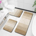 OLANLY Microfiber Bathroom Rugs Sets 3 Piece, 47"x20"+24"x16"+24"x20"