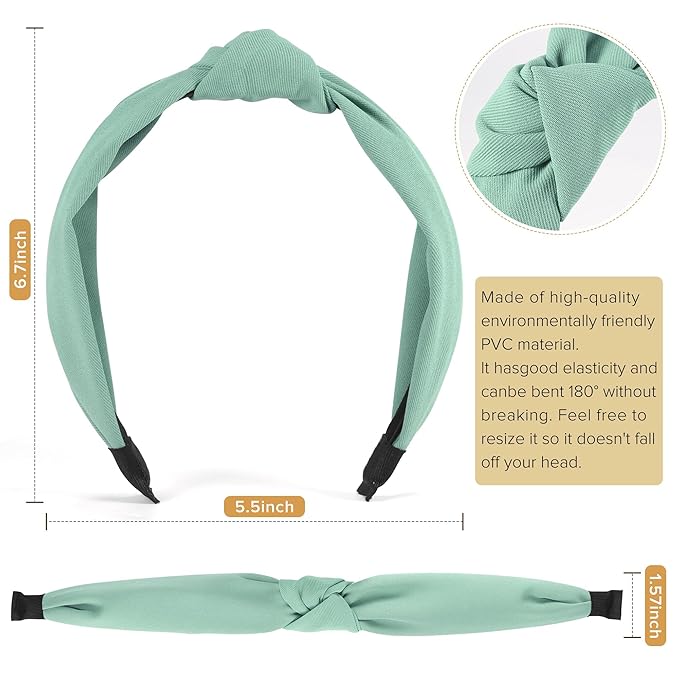Headbands for Women Girls - 6PCS Stylish Top Knotted Headbands - Knotted Headband for Women - Head Bands Wide Hairband Hair Accessories