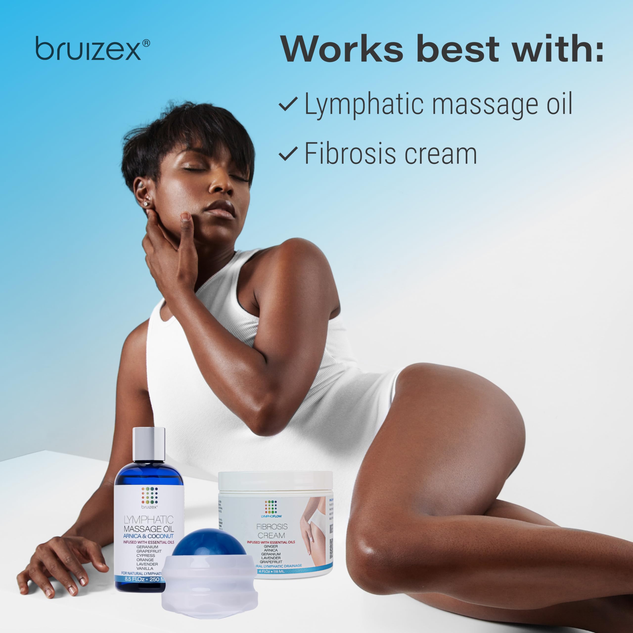 Lymphatic Drainage Massager, Fibro Roller Ball for Post Surgery Recovery