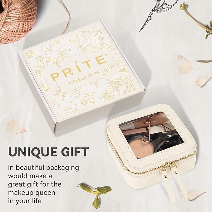 Prite Clear Makeup Bag Small Travel Cosmetic Case Toiletry Bag for Women