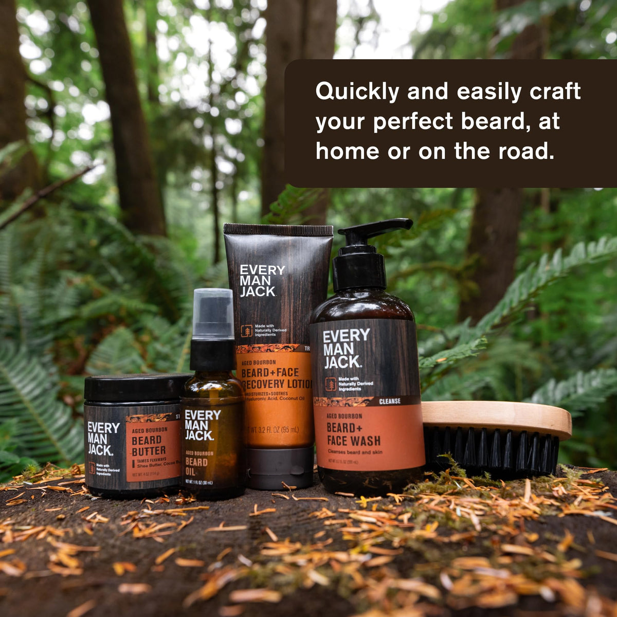 Every Man Jack Beard Grooming Tool Gift Kit for Men, 5 Pieces