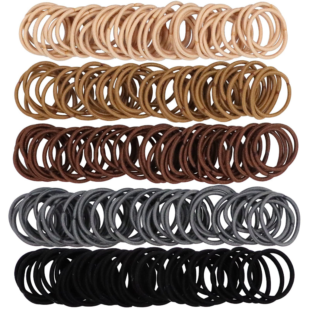 WillingTee 200PCS Small Hair Ties,No Crease,No Damage Baby Hair Ties