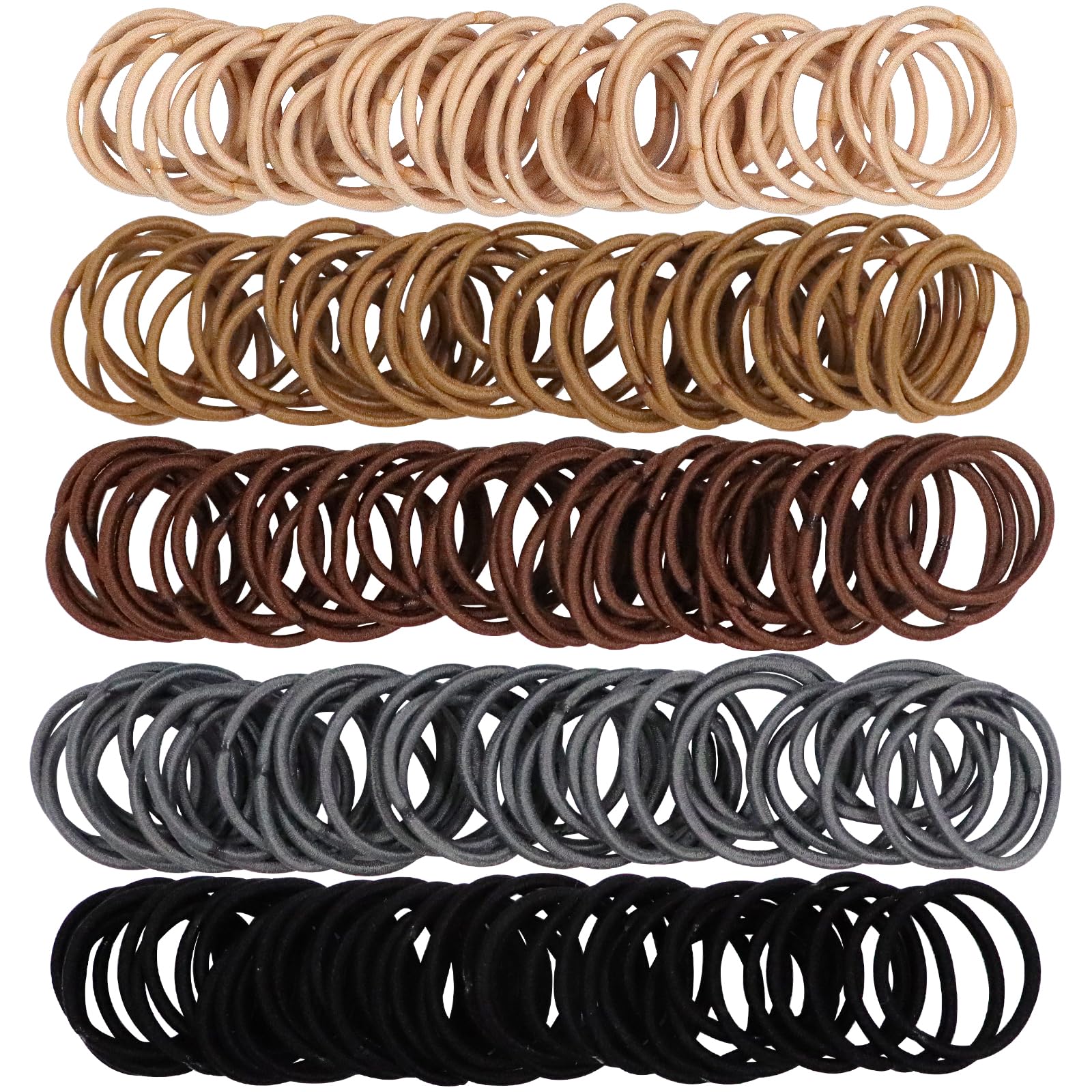 WillingTee 200PCS Small Hair Ties,No Crease,No Damage Baby Hair Ties